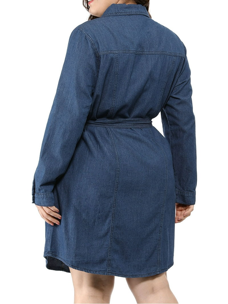 ワンピース Her lip to Denim Shirt Belted Dress herlipto Denim Shirt Belted Dress