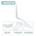 thumbnail image 4 of Uxcell 10Pack 6 x 5 Inch Shelf Bracket Metal L Brackets Floating Shelf Brackets White, 4 of 6