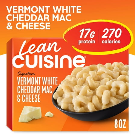 Lean Cuisine White Cheddar Mac and Cheese Microwave Meals for Lunch or Dinner, 8 oz (Frozen)