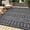 Black+Gray, variant on Reversible Waterproof Outdoor Rug, UV Protected Lightweight Plastic Patio Mat Easy Wash for RV Camping Deck Backyard