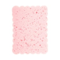 Unique Bargains 1 Pc Reusable Sponge Face Scrubber Thickening for Removing Makeup 4.33"x3.15" Pink