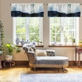thumbnail image 5 of 2 Pack Valances Window Treatments, Blue Mountain Golde Gold Painting Blackout Drapes Adjustable Curtain Valances for Windows Living Room Kitchen Over Sink, 18x52 Inch Rod Pocket Valances, 5 of 6