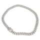 thumbnail image 3 of Collar de 19,7 pulgadas con rombos y diamantes de imitación, cadena de doble capa genial para hombres y mujeres, plata, 3 of 15