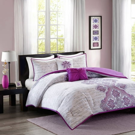 intelligent design carrie comforter set blus