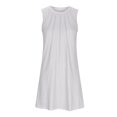 thumbnail image 5 of Women Summer Beach Dress Elegant Solid Color Floating Mid Length Round Neck Sleeveless Casual Fashion Dress Womens Casual Trendy Midi Dresses, 5 of 5