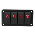 thumbnail image 2 of Red LED Rocker Switch,Rocker Switch Panel 4 Rocker Switch Panel Rocker Switch Tried and Trusted, 2 of 8