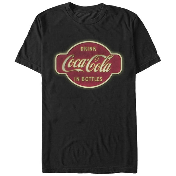 Men's Coca Cola Classic Bottles Graphic Tee Black X Large