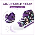 thumbnail image 3 of EUXTERPA Girls Butterfly Sneakers Light Up Flashing Shoes Toddler Easy Fasten High Top Canvas Sneaker Big Kid Size 3, 3 of 5