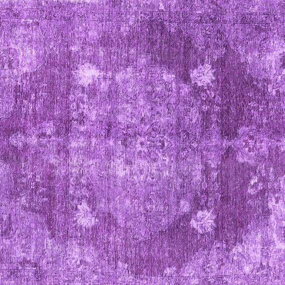 Ahgly Company Indoor Square Persian Purple Traditional Area Rugs, 7' Square