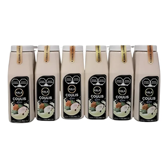 Kit de 6 Coulis Kala Para Preparar Bebidas De 1.1 Lt Sabor Coco