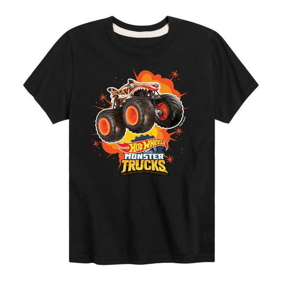Hot Wheels - Tiger Shark Monster Truck - Toddler And Youth Short Sleeve Graphic T-Shirt
