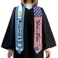 thumbnail image 4 of Custom Guatemalan Graduation Sash Custom Guatemalan American Flag Graduation Sash 2025 Guatemala Graduation Stole, 4 of 5