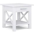 thumbnail image 1 of Simpli Home Kitchener 21" Square Contemporary Solid Wood End Table in White, 1 of 8