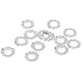 thumbnail image 1 of Uxcell 60pack External Tooth Star Lock Washers, M5 304 Stainless Steel Lock Washer for Equipment Fasteners, Silver, 1 of 4