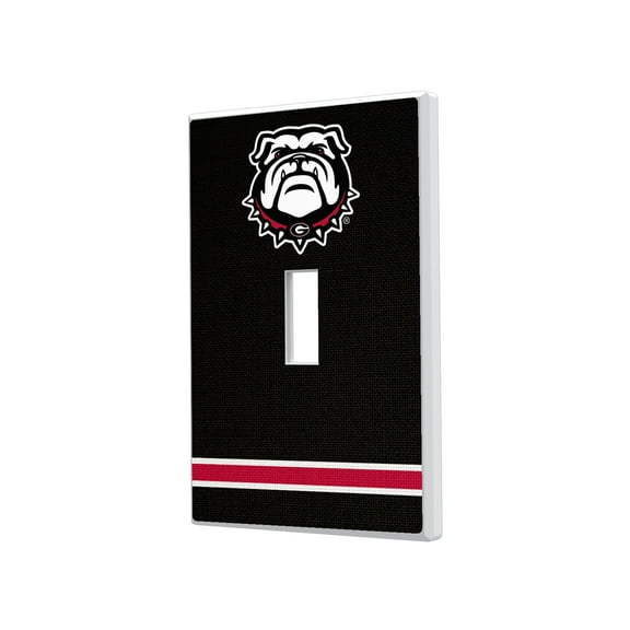 Georgia Bulldogs Stripe Design Single Toggle Lightswitch Plate