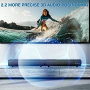 VEAT00L 2.2ch Sound Bar, 100W Bluetooth 5.0 Sound Bars for Smart TV, 3D Surround Sound System with Powerful Bass,Home Theater Speakers with USB/Optical/AUX, TV Speakers Soundbars with Split Design