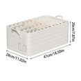 thumbnail image 3 of Matoen Thickened Cotton and Linen Diamond Lattice Bedroom Sorting Sundries Fabric Storage Box Folding Wardrobe Storage Box Storage Basket, 3 of 9