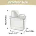 thumbnail image 3 of Uioepy 1100Ml Sealed Kitchen Storage Container for Dry Food or Pet Food with Measuring Cups Thickened Flour Bucket Storage Jar Dried Fruit Fresh Keeping Box Kitchen Gadgets White , a Fresh-Keeping Box, 3 of 9