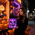thumbnail image 5 of Halloween Trick or Treat Bucket for Kids Light up Pumpkin Candy Bags LED Halloween Treating Baskets Reusable Goodie Gift Tote Bag for Party Favor Supplies, 5 of 5