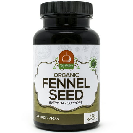 Organic Fennel Seed - Digestive Aid and IBS Supplement - 1080MG per Serving - 120 Veggie Capsules - 100% Natural and Made in The