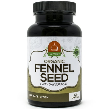 Usa Natural - Organic Fennel Seed - Digestive Aid and IBS Supplement - 1080MG per Serving - 120 Veggie Capsules - 100% Natural and Made in The USA