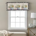 thumbnail image 3 of French Country Daisies Flower, Kitchen Curtain Valances for Windows Farmhouse Short Curtains, Farmhouse Rustic Sunflowers Plaid Plants Rod Pocket Valance Curtain for Bedroom Cafe Living Room, 3 of 8