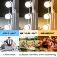 thumbnail image 5 of DAYBETTER Hollywood Lighted Makeup Vanity Mirror Lights, 10 Dimmable LED Bulb Stick On with 3 Color Temperature, USB Powered Plug in Lighting for Bathroom Wall Mirror & Dressing Table, 5 of 7