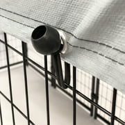 KennelMaster Welded Wire Dog Kennel, Indoor & Outdoor Use, Waterproof Cover Included, Black, 4 ft x 4 ft x 6ft