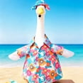 thumbnail image 5 of Nkmbld Porch Goose Decor for 23" Lawn Cement Plastic Goose Statue Decor, Porch Geese Clothes Flower Shirt for Garden Patio Yard Outdoor Decorations, 5 of 5
