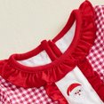thumbnail image 6 of Cjfdfy Toddler Baby Girls Christmas Outfit Long Sleeve Plaid Tops With Bell Bottom 2 Piece Set Cute Santa Claus Christmas Tree Embroidery Christmas Fall Winter Clothes, 6 of 8