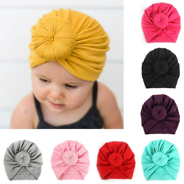 Bonnets Bébé 0-6 Mois - Chapeaux Turban Pour Nouveau-Né Fille