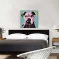 thumbnail image 2 of ARTCANVAS Bulldog Dog Breed Teal Pink Yellow Canvas Art Print - Size: 26" x 26" (0.75" Deep), 2 of 9
