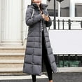 thumbnail image 6 of Valueadd Clothing Women's Hooded Puffer Down Coat Long Winter Jacket Hoodie Top Long Coat Thick Warm Maxi Down Jackets Coat Grey, 6 of 6