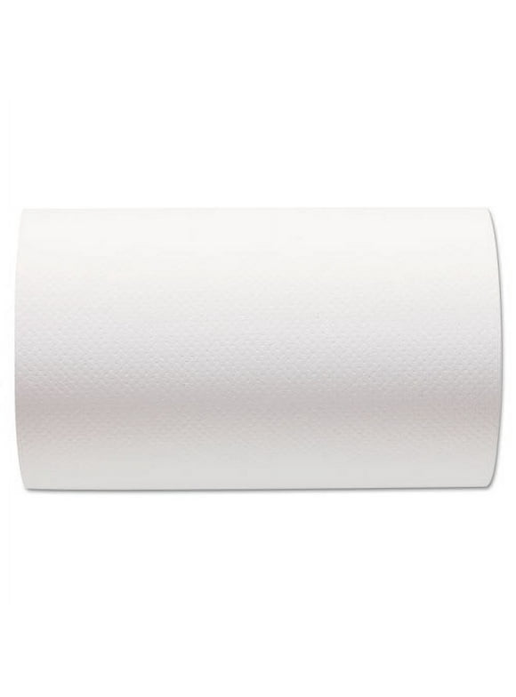 Hardwound Paper Towel Roll,Nonperforated,9 x 400ft,White,6 Rolls/Carton