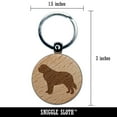 thumbnail image 2 of St Bernard Saint Dog Solid Round Keychain Charm Tag - Engraved Wood, 2 of 6