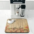 thumbnail image 4 of Coffee Bar Mat Accessories for Countertop Absorbent Hide Stain Rubber Backed Dish Drying Mats for Kitchen Counter Draining Pad Decor Gift Fit Under Coffee Maker Coffee Pot Espresso Machine (18x16in), 4 of 6