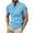 Sky Blue, variant on Men's Casual Waffle Knit Henley Short Sleeve Buttoned T-Shirts