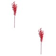 thumbnail image 3 of Ounissouiy Planta artificial de 5 ramas, planta de bayas de espuma falsa de Navidad, decoración navideña para el hogar y la oficina, rojo Rojo 2Conjunto, 3 of 6