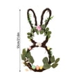 thumbnail image 3 of Bunny Ear Wreath, Easter Rabbit Ear Door Hanging, Floral Rattan Ornament for Home, Spring Holiday Wall Decoration, Cute Bunny Ear Flower Wreath, 3 of 6
