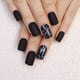 thumbnail image 1 of Uñas cuadradas mate negras cortas y brillantes, juego de 24 piezas para mujeres y niñas, uñas glamorosas DIY, 1 of 7