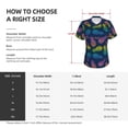 thumbnail image 4 of Uemuo Abstract Bright Pineapple Fruit Retro Printed Women's Classic V-Neck T-Shirt - Soft, Breathable, Moisture-Wicking, Perfect for Casual, Office, Travel, and Everyday Wear-3X-Large, 4 of 5