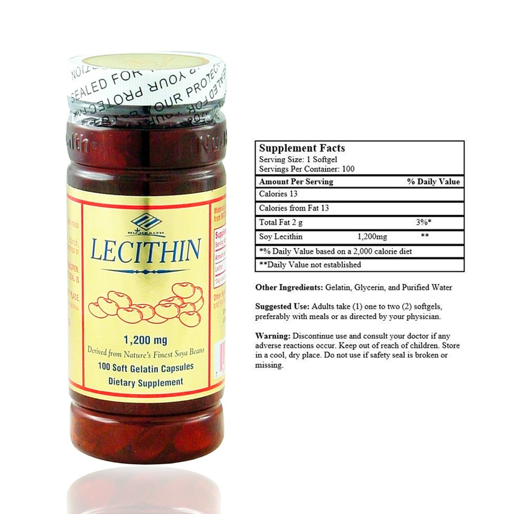Soy Lecithin 1,200 Mg (100 Softgels)