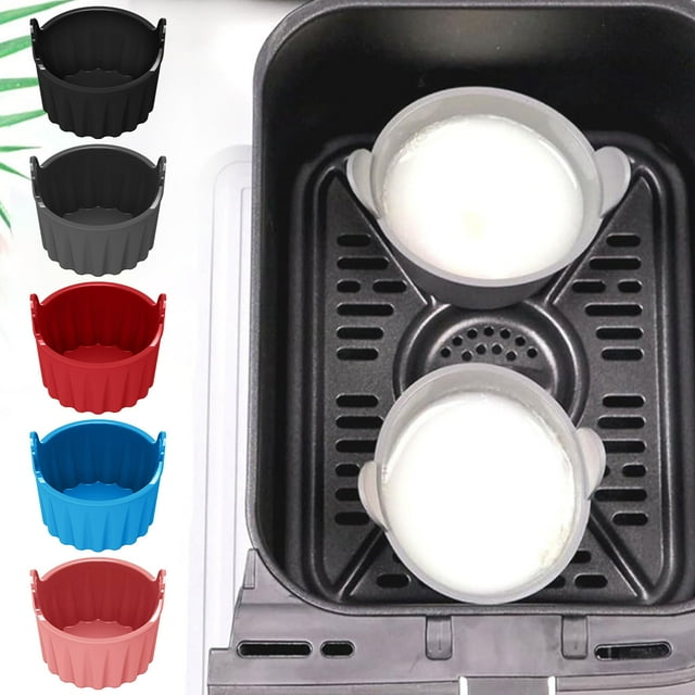 Tapis de Cuisson 1 Pce Rond Antiadhésif Gobelets Pocher Ramequins de Qualité Alimentaire pour Cuisson Micro-Ondes et Friteuse(Noir) Rkxzt