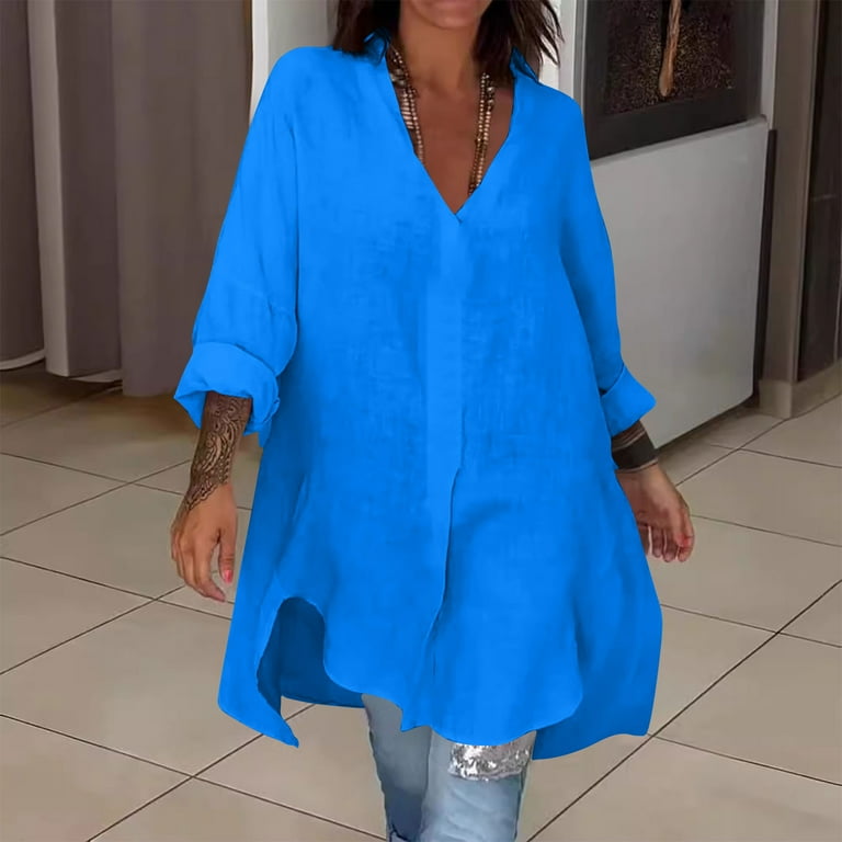 chinese dress ladies Abundance Linen Shirt Dress 6X main image 1