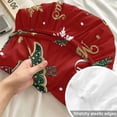 thumbnail image 4 of Cal.King Size Fitted Sheet Set - Red Christmas 3 Piece Bedding Sets 16" Deep Pocket Fitted Sheet with 2 Pillowcases, Xmas Tree Snowflake Stars Farmhouse Brushed Microfiber Hotel Luxury Bed Sheets, 4 of 9