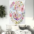 thumbnail image 4 of Watercolor Tapestry, Nautical Anchor Covered by Flourishing Ivy Blossoms Romance Love Rose Image, Wall Hanging for Bedroom Living Room Dorm Decor, 40W X 60L Inches, Multicolor, by Ambesonne, 4 of 5