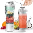 thumbnail image 1 of Licuadora portátil, licuadora de tamaño personal para batidos y batidos, mini licuadora recargable por USB, taza exprimidora fresca con motor más fuerte, mezclador de frutas para cocina, hogar, viajes, 1 of 5