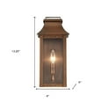 thumbnail image 2 of Manchester 1-Light Copper Patina Pocket Wall Light, 2 of 4