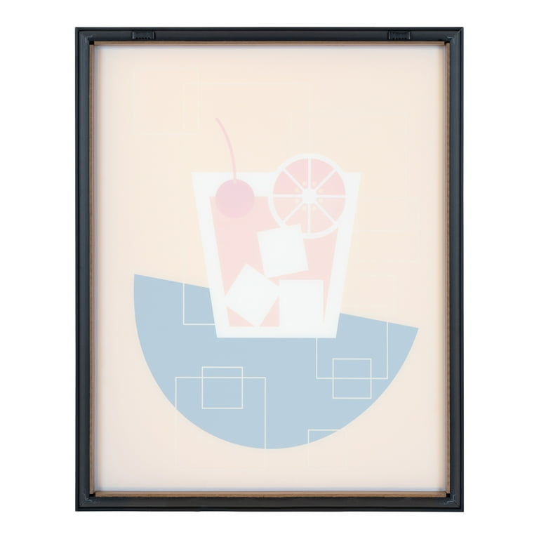 Kate and Laurel Blake Old Fashioned Cocktail Framed Printed Glass