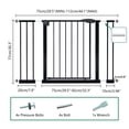 thumbnail image 2 of 31.1" Tall Baby Gate for Stairs & Doorways, Adjustable 29.5-44.1" Wide Pressure Mounted Safety Gate, No Drill Dog Gate with Double Lock Walk Through Design for Kids & Pets, Black, 2 of 9